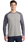 Sport-Tek ® PosiCharge ® Long Sleeve Tri-Blend Wicking Raglan Tee ST400LS