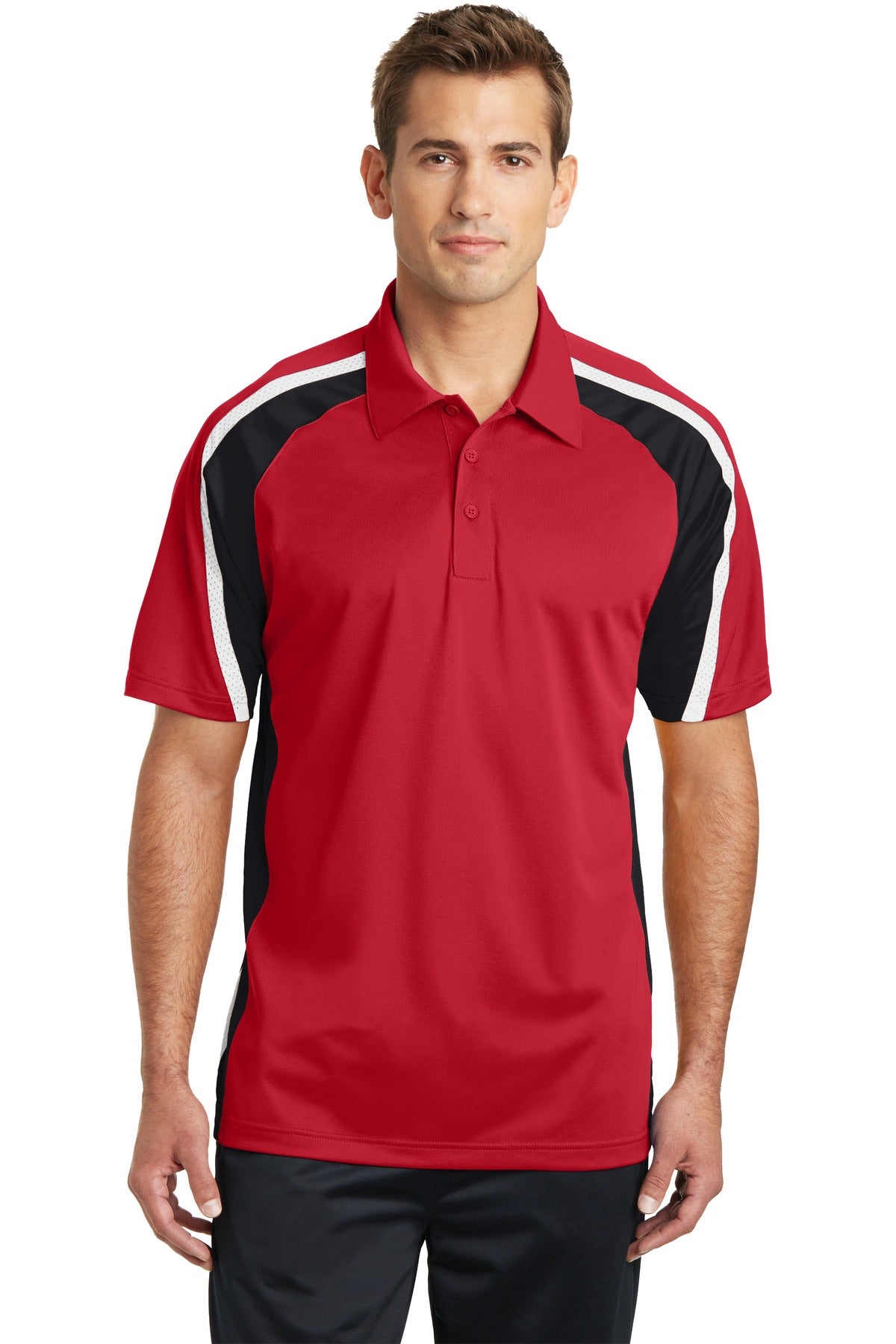 Sport-Tek® Tricolor Micropique Sport-Wick® Polo. ST654