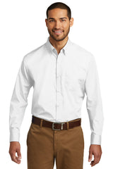 Port Authority® Long Sleeve Carefree Poplin Shirt. W100