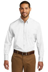 Port Authority® Long Sleeve Carefree Poplin Shirt. W100