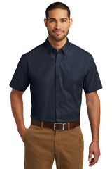 Port Authority® Short Sleeve Carefree Poplin Shirt. W101