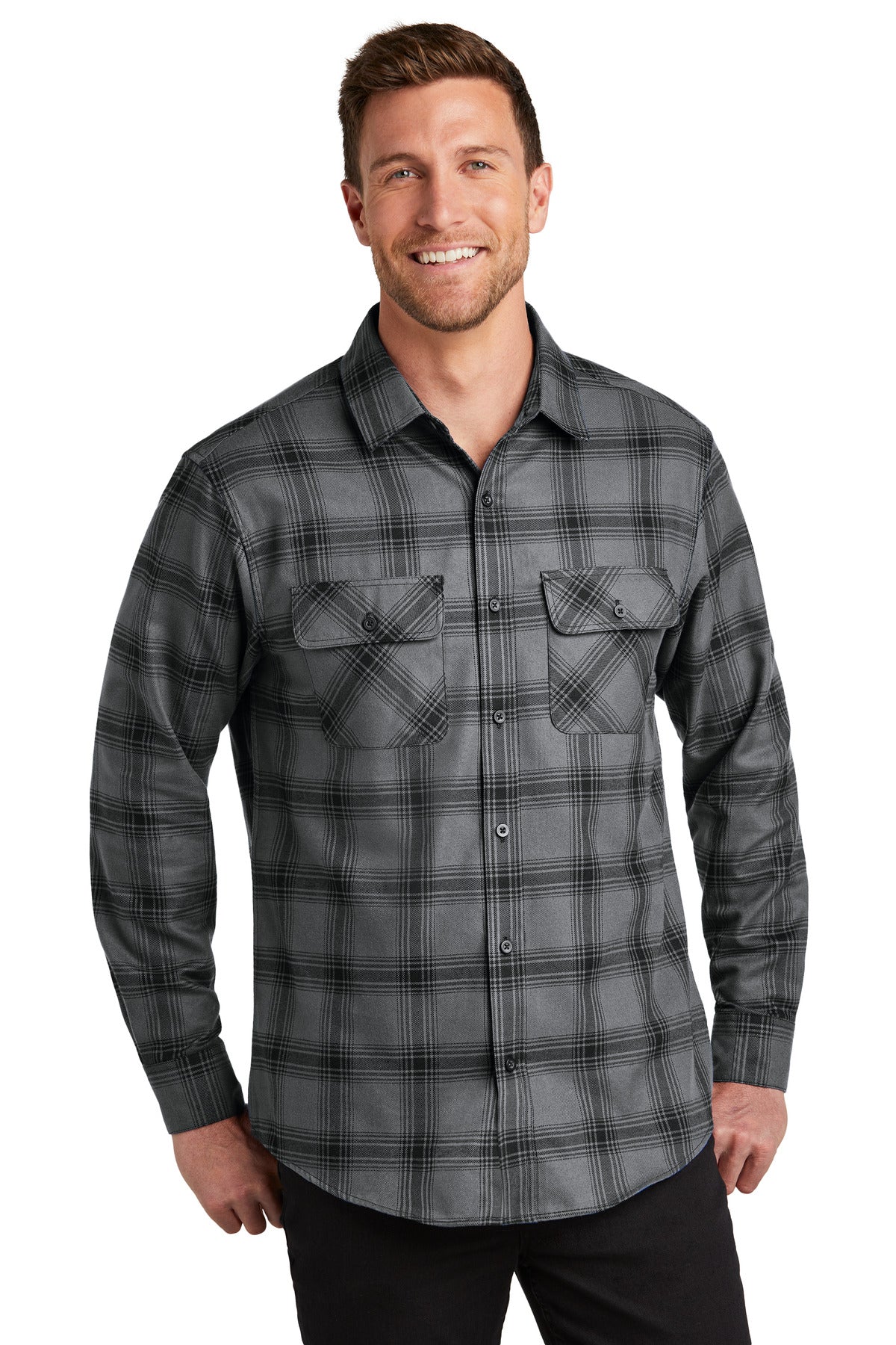 Port Authority® Plaid Flannel Shirt. W668