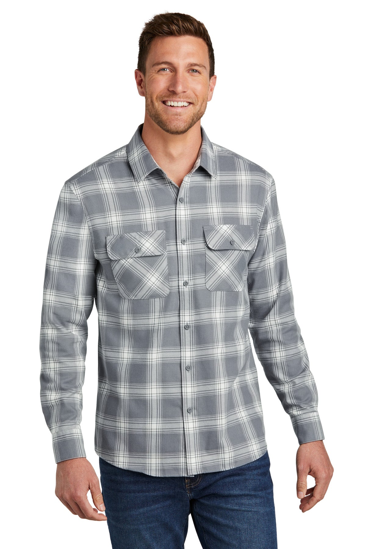 Port Authority® Plaid Flannel Shirt. W668