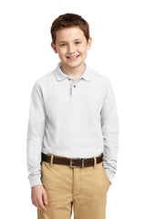 Port Authority® Youth Long Sleeve Silk Touch™ Polo.  Y500LS