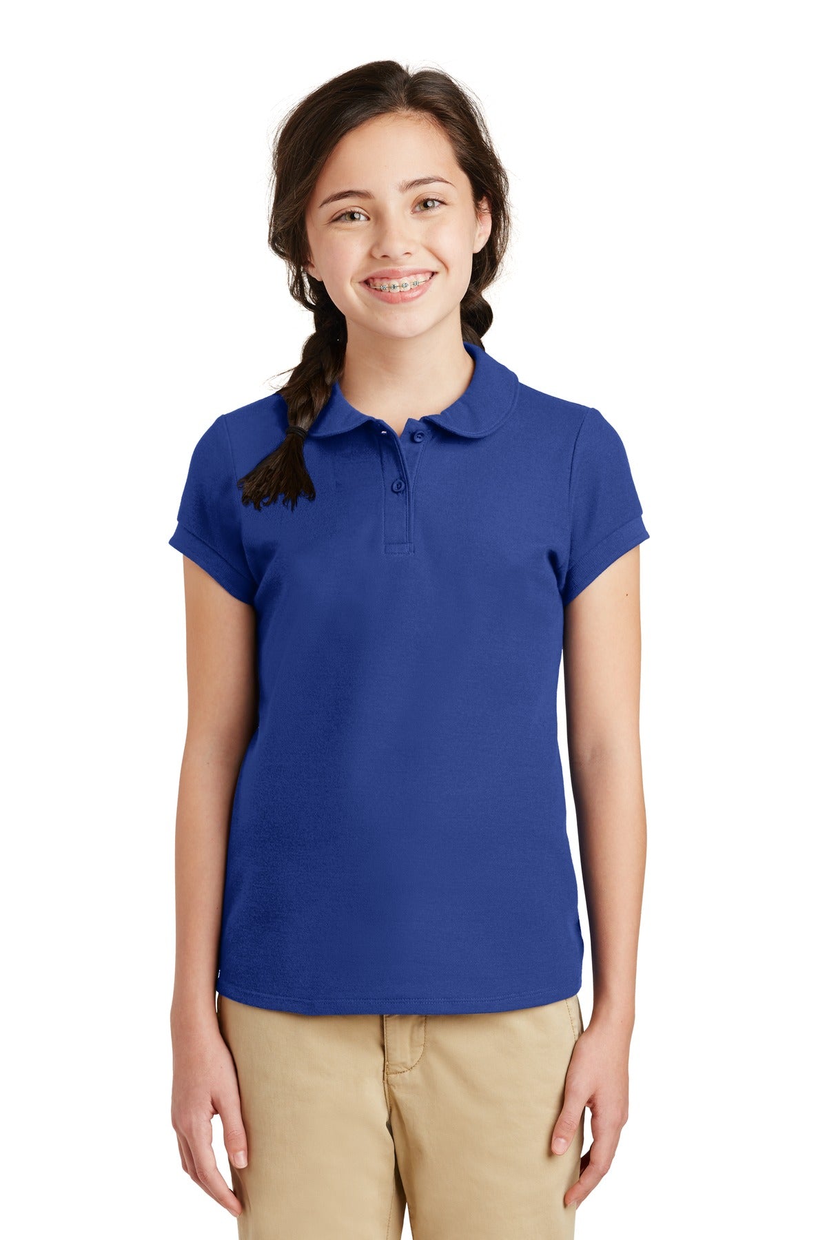 Port Authority® Girls Silk Touch™ Peter Pan Collar Polo. YG503