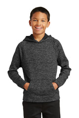 Sport-Tek® Youth PosiCharge® Electric Heather Fleece Hooded Pullover. YST225