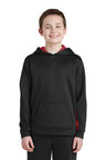 Sport-Tek® Youth Sport-Wick® Fleece Colorblock Hooded Pullover.  YST235