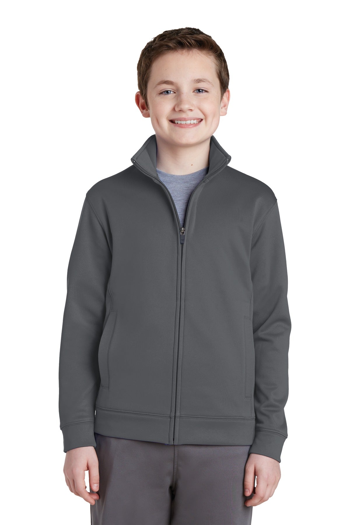 Sport-Tek® Youth Sport-Wick® Fleece Full-Zip Jacket.  YST241