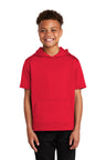 Sport-Tek ® Youth Sport-Wick ® Fleece Short Sleeve Hooded Pullover. YST251