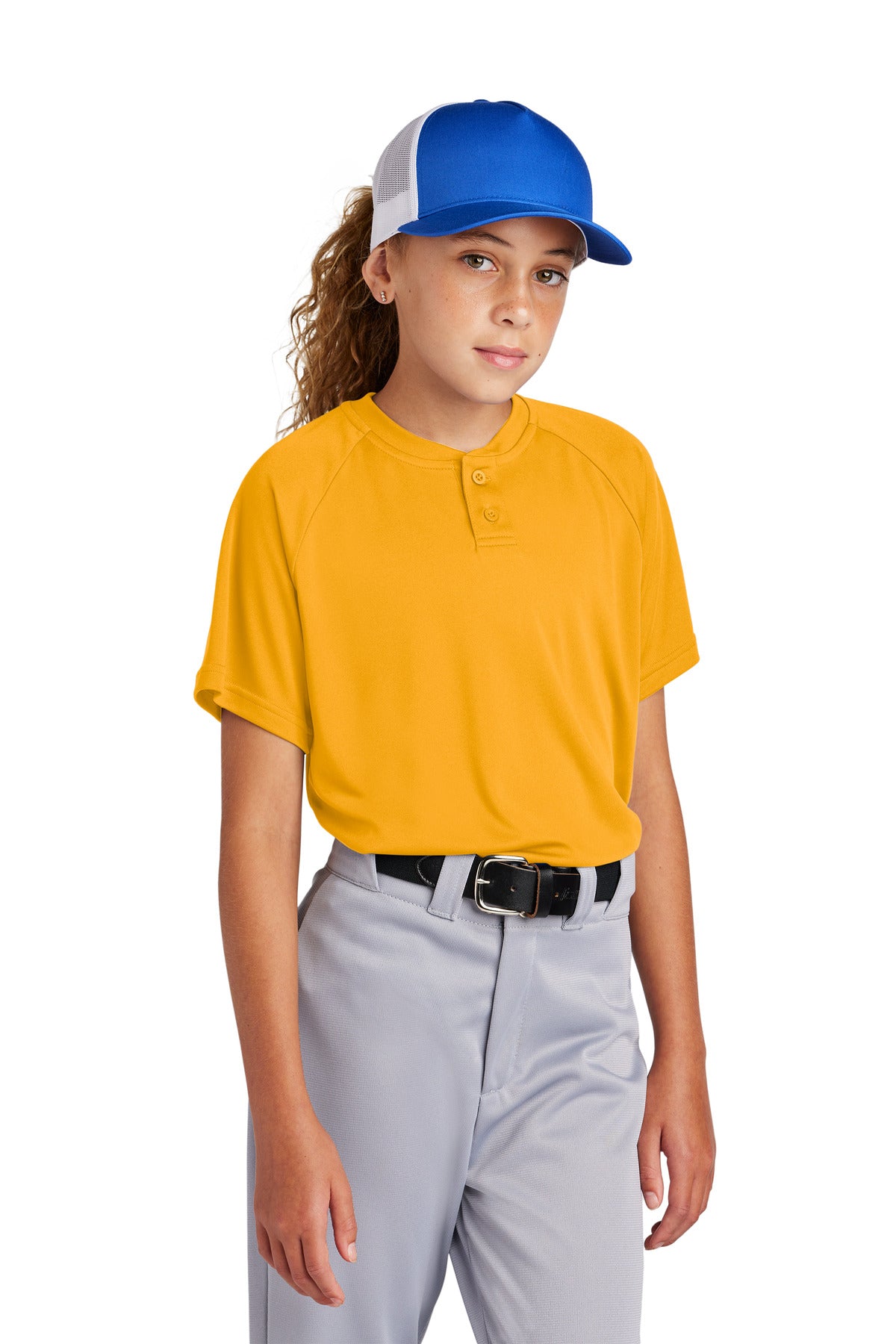 Sport-Tek® Youth PosiCharge® Competitor™ 2-Button Henley YST359