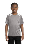 Sport-Tek® Youth Heather Colorblock Contender™ Tee. YST361