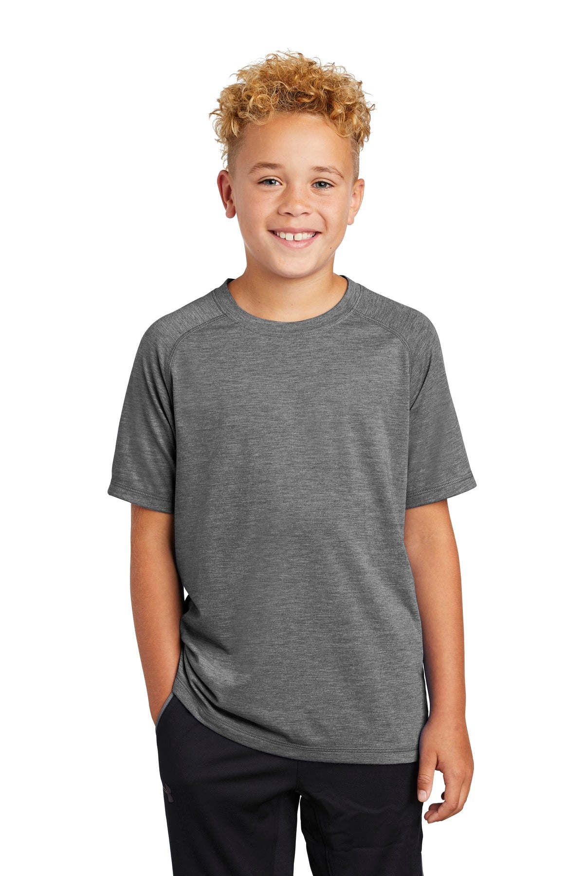 Sport-Tek ® Youth PosiCharge ® Tri-Blend Wicking Raglan Tee. YST400