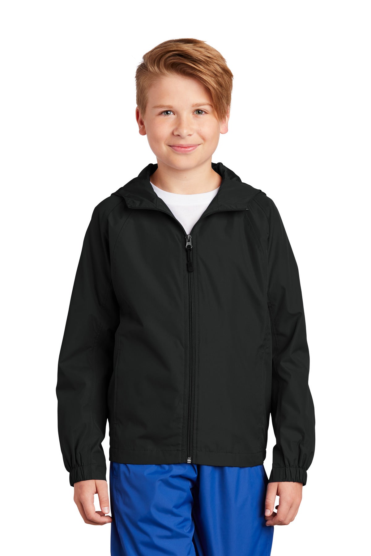 Sport-Tek® Youth Hooded Raglan Jacket. YST73