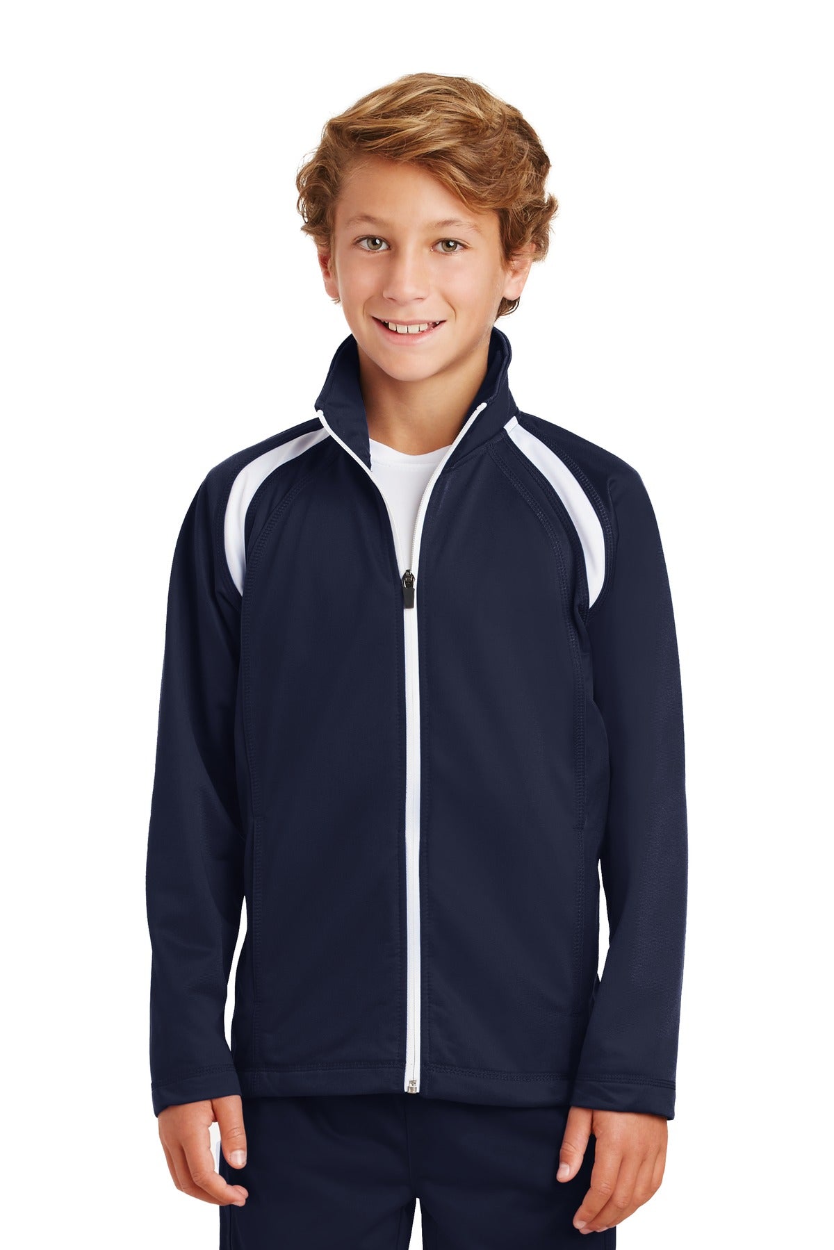 Sport-Tek® Youth Tricot Track Jacket. YST90