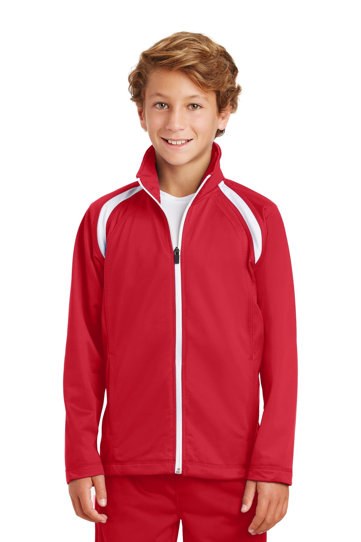 Sport-Tek® Youth Tricot Track Jacket. YST90