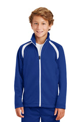 Sport-Tek® Youth Tricot Track Jacket. YST90