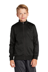 Sport-Tek ® Youth Tricot Sleeve Stripe Track Jacket. YST94