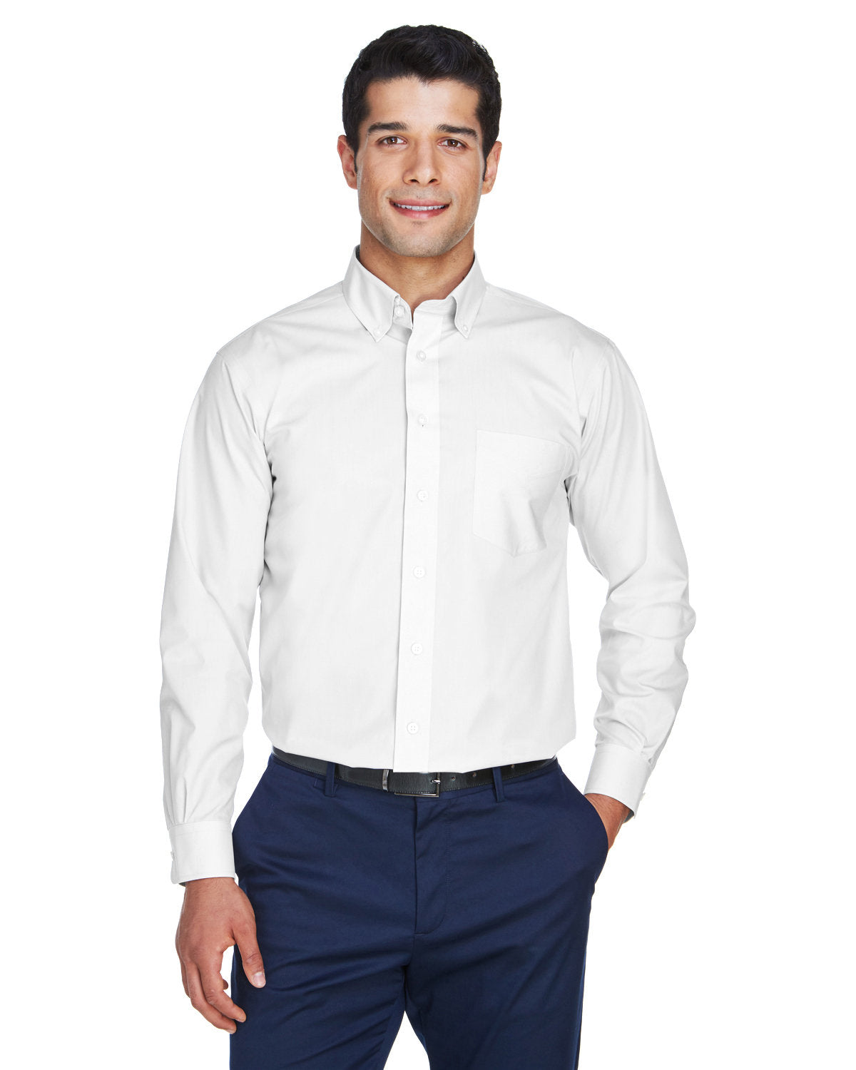 Devon & Jones Men's Crown Collection® Solid Broadcloth Woven Shirt