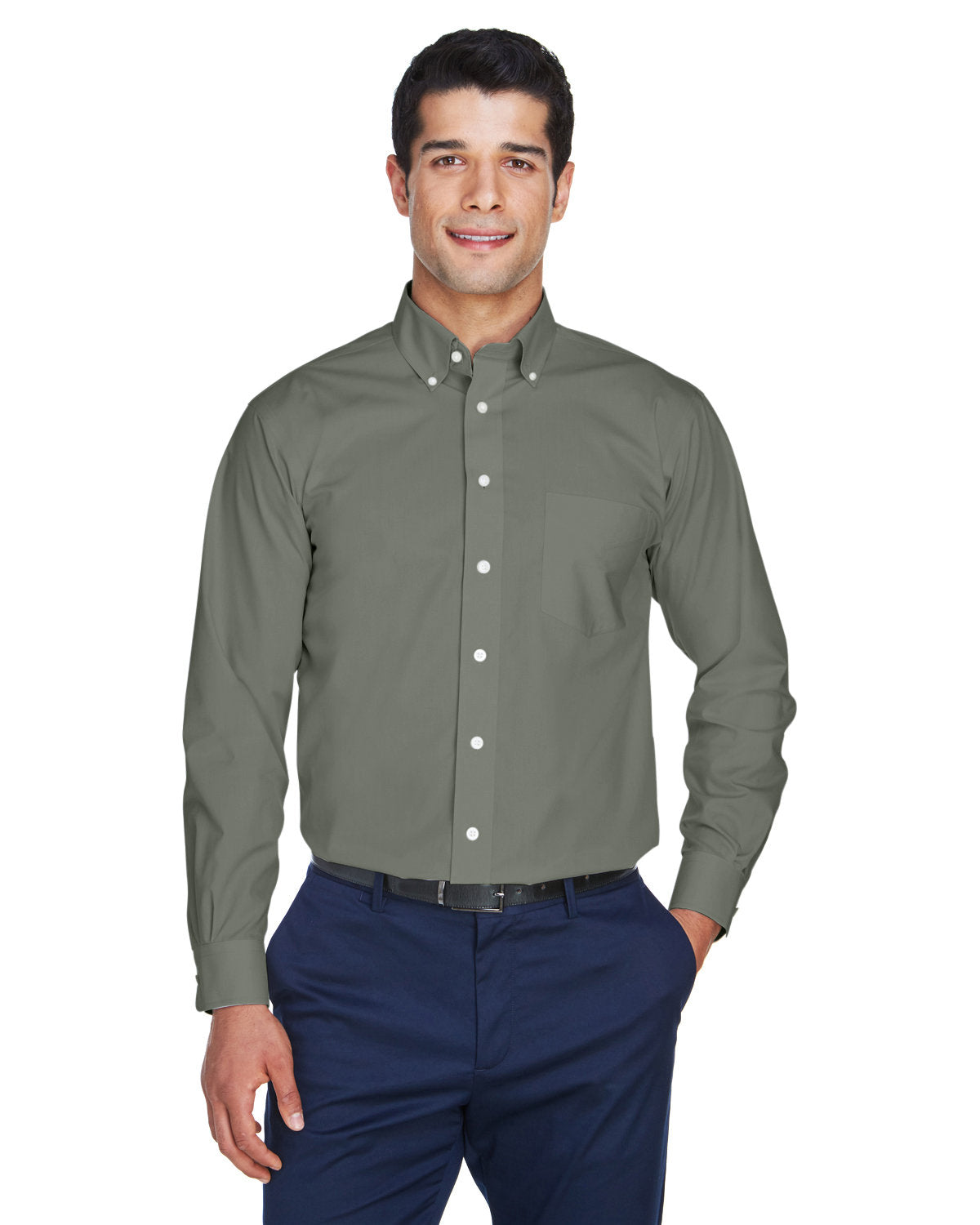 Devon & Jones Men's Crown Collection® Solid Broadcloth Woven Shirt