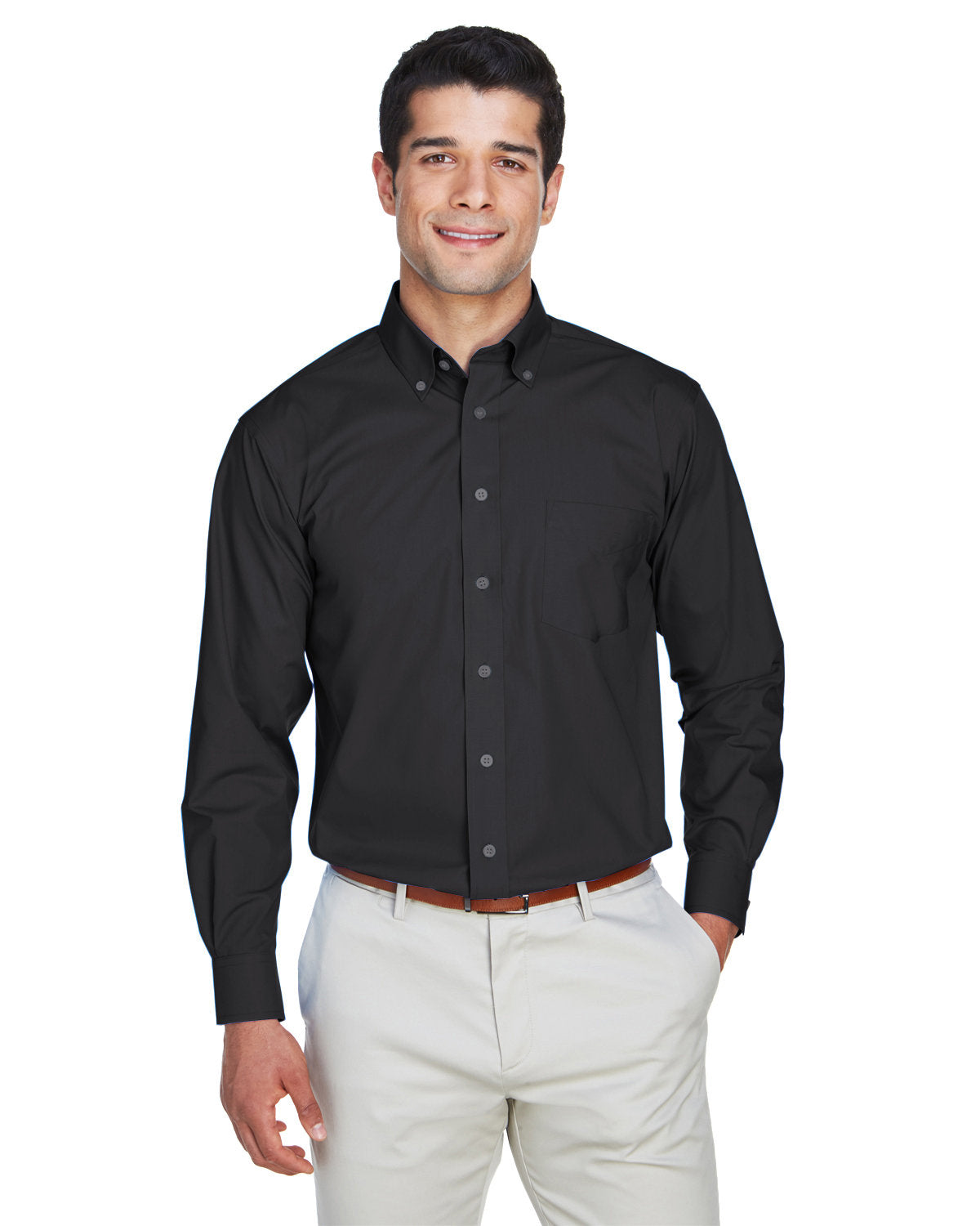 Devon & Jones Men's Crown Collection® Solid Broadcloth Woven Shirt