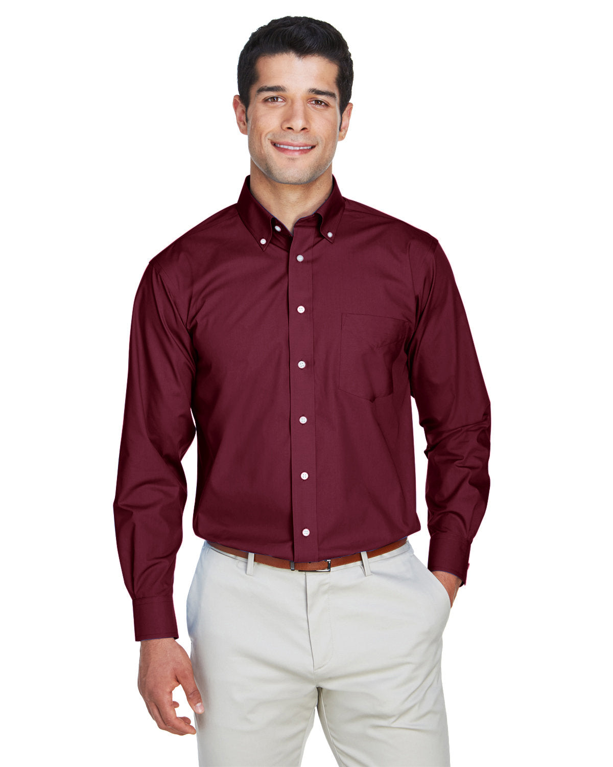 Devon & Jones Men's Crown Collection® Solid Broadcloth Woven Shirt