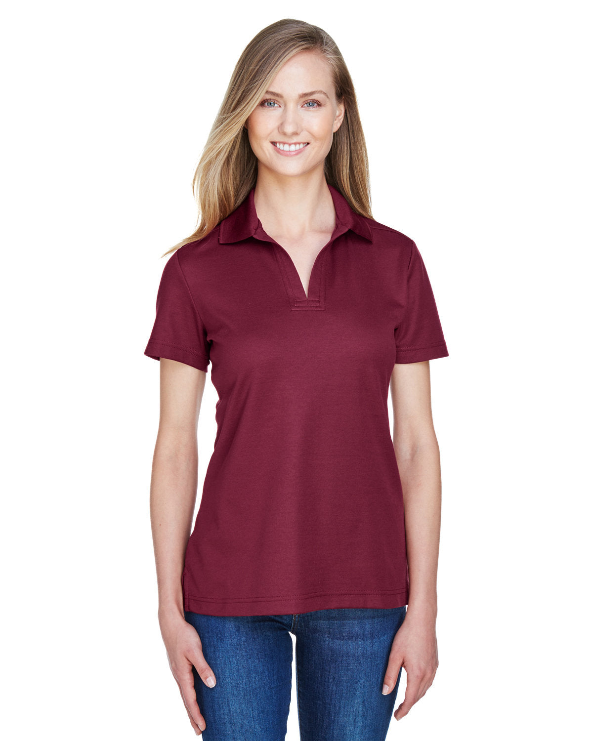 Devon & Jones CrownLux Performance® Ladies' Plaited Polo