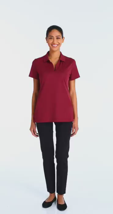 Devon & Jones CrownLux Performance® Ladies' Plaited Polo